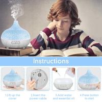 Humidificador Ultrasonido Silencioso de 550ml Control Remoto y LED de 7 Colores Apagado Automático - details 1