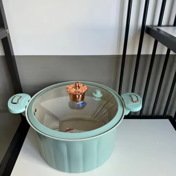 Olla romana de baja presión de gran capacidad para cocinar sopa, olla de estofado multifuncional para esmalte, olla Romana - 1
