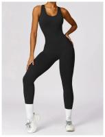 Traje de Yoga sin Costuras Bodysuit de Exercicio Adelgazante Material de Nylon Patrón Sólido - details 32