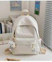 Mochilas simples y versátilesMochila para estudiantes de secundaria Mochila para estudiantes universitarios de gran capacidad Mochila de color sólido de estilo coreano - details 30