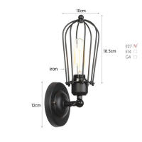 Lámpara de pared industrial vintage, candelabros de estilo europeo simple, comedor, dormitorio, pasillo - details 4