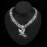Collar De Punta De Águila Europeo Y Americano Para Hombres Y Mujeres Joyería Versátil De Cadenas De Colgante Animal Estilo Hip Hop/Rock - details 0