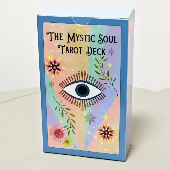Mystic Soul Tarot 12*7cm 78 cartas de piezas con guía, colores vibrantes en toda la cubierta, para elevar la energía del lector - 1