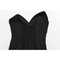 BUNO-Sexy Club Chic vestido de mujer sólido sin tirantes sin mangas arco cremallera Vestidos largos moda 2025 primavera vestido envolvente en el pecho. - details 6