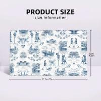 Toile De Jouy Toalla Algodón Francés Azul Marino Baño Ducha Deportes Yoga Toallas - details 116