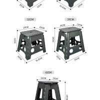 Taburete plegable de plástico brillante para el hogar, taburete pequeño portátil para exteriores, banco pequeño grueso para niños y adultos - details 9