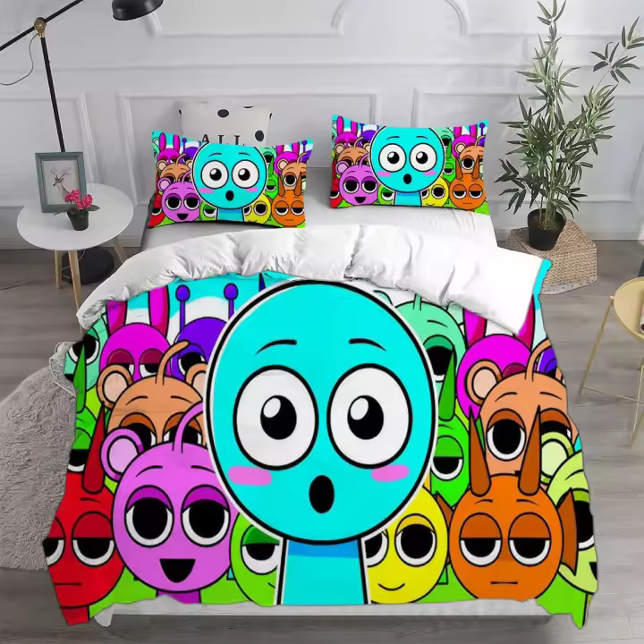 Conjuntos de Cubierta de Edredón 3D Material de Poliéster Decoración de Dormitorio para Niños y Adultos Accesorios de Ropa de Cama - 1