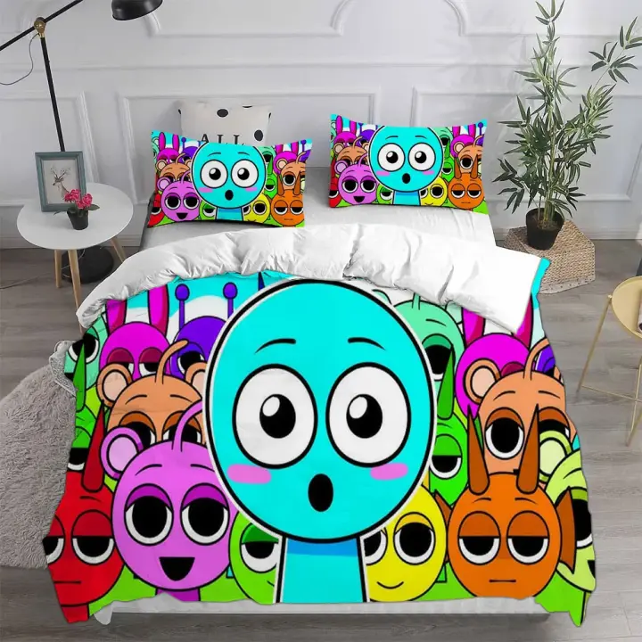 Conjuntos de Cubierta de Edredón 3D Material de Poliéster Decoración de Dormitorio para Niños y Adultos Accesorios de Ropa de Cama - 1