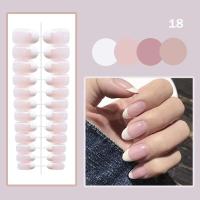Arte de Uñas de Diseño Abstracto de Mariposa Prensa de Uñas Sin Pegamento, 24 Piezas, Estilo Luna/Sol/Venus Desnuda - details 4