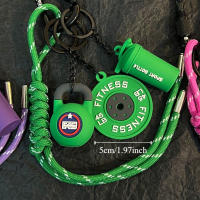 Mini llavero con placas de barra, pesas rusas, tazas de agua, pesas de simulación, llavero, bolso creativo, colgante de serie Fitness - details 0