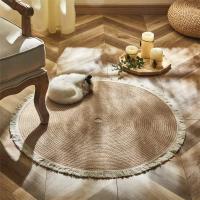Alfombra de Salón Redonda, Fibra de Yute, trenzada a Mano para Salón, habitación, Decoración - details 2