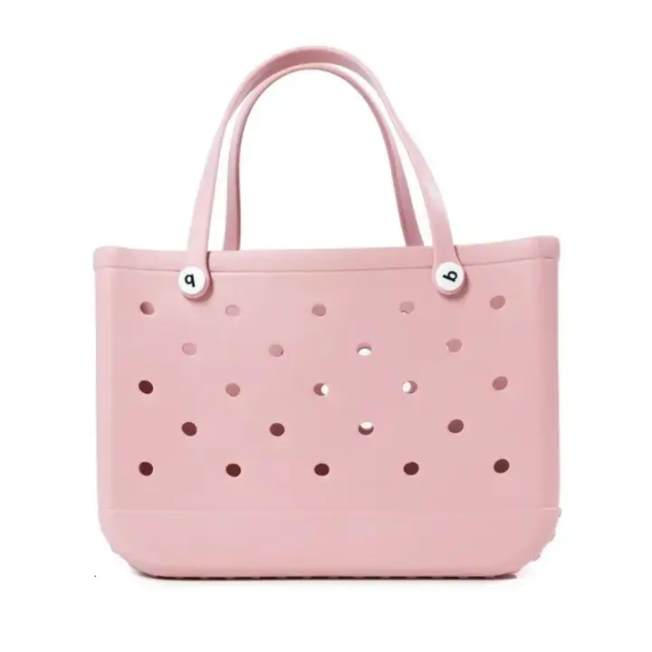 EVASTORE gran Capacidad Boggs Bolso de playa Verano EVA cesta de playa Mujeres Picnic Tote Bolsas Agujeros Impermeable Bolso Bolsa de Compras 240515 - 1