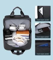 Mochila multifuncional para portátil de 15,6 pulgadas, mochila de viaje de negocios, impermeable, negra, para estudiantes, bandolera para hombre, portátil, bolsa para ordenador - details 13