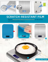Báscula de Cocina Digital Pantalla LCD, Precisión de 0.01g, Acero Inoxidable, Forma Cuadrada, Carga de 10KG, Hecha en China - details 6