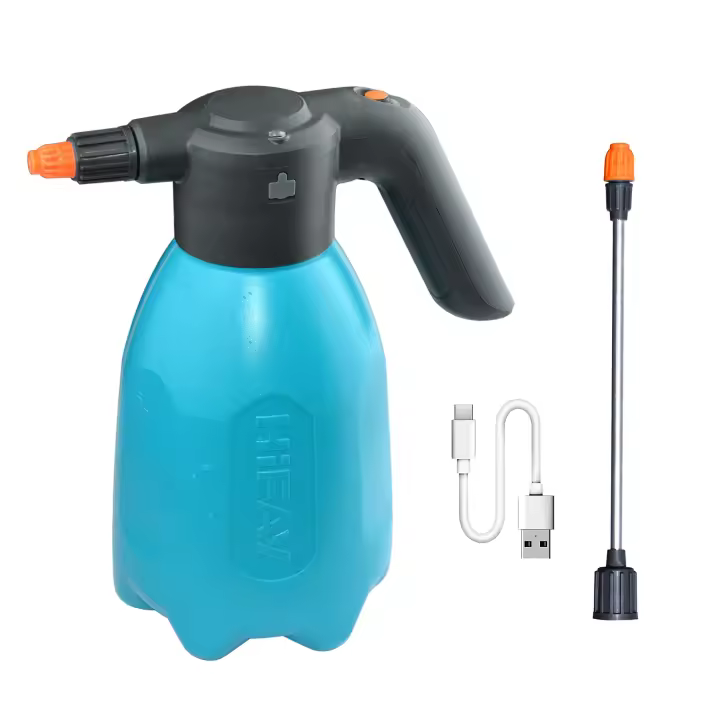 Botella pulverizadora eléctrica de 2L/0,5 galones, pulverizador con batería recargable, 60 botellas en una sola carga, señor automático de plantas, pulverizador con bomba, regadera interior para plantas - 1