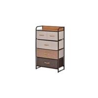Banco de Almacenamiento de Madera de Pino Diseño Elegante con 2 Armarios Cerrados y 2 Cajones de Patas Elevadas Ideal para Cocina Dormitorio Entrada Multicolor - details 8