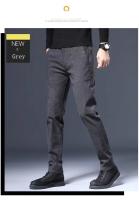 Pantalones Denim de Alta Calidad Estilo Clásico Otoño 2024 Vaqueros de Negocios Casuales para Hombres con Alta Comodidad y Elástico - details 6