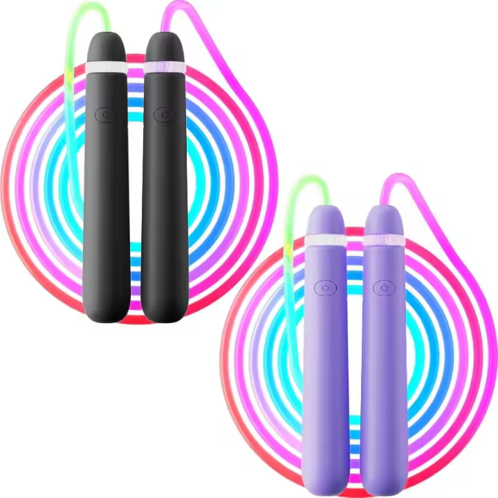 Cuerda de Saltar LED Luminosa Ajustable para Niños y Adultos Ropa Casual para Fitness y Entrenamiento - 1
