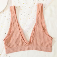 Sujetador Sin Costuras De Profundo Escote Para Mujer Lencería Sexy Sin Aros De Espalda Baja Bragas Dormir Sujetador Push up Unisex Crop Top - details 6