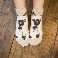 Calcetines coloridos Kawaii de algodón para mujer, medias cómodas y transpirables, colección de animales de dibujos animados, 5 pares - details 4