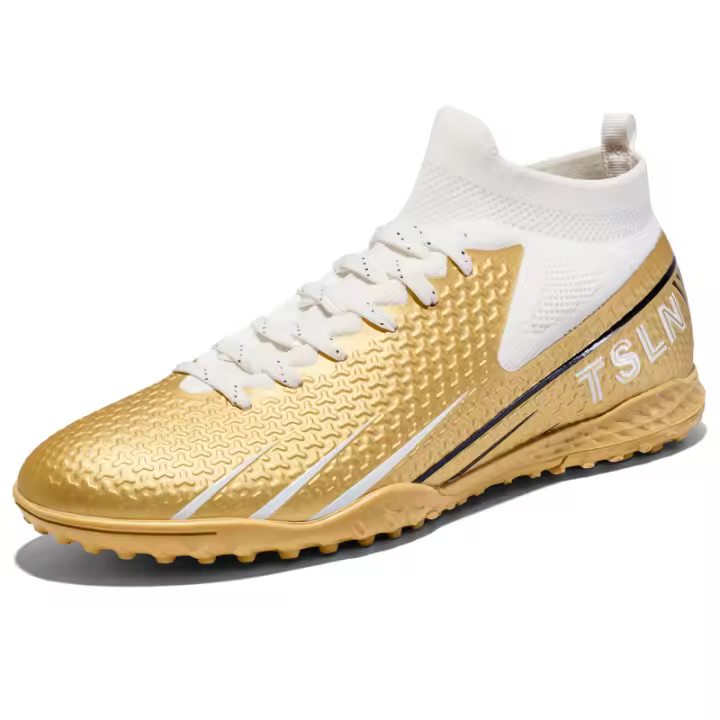 Zapatos de fútbol de marca para hombre, botas de fútbol de tobillo alto Unisex para exteriores, zapatillas cómodas de entrenamiento deportivo de fútbol sala FG/TF - 1