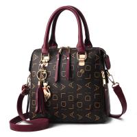 Bolso de Mano de Letras de Moda Bolso de Hombro de Cuero PU con Borlas Gran Capacidad - details 1
