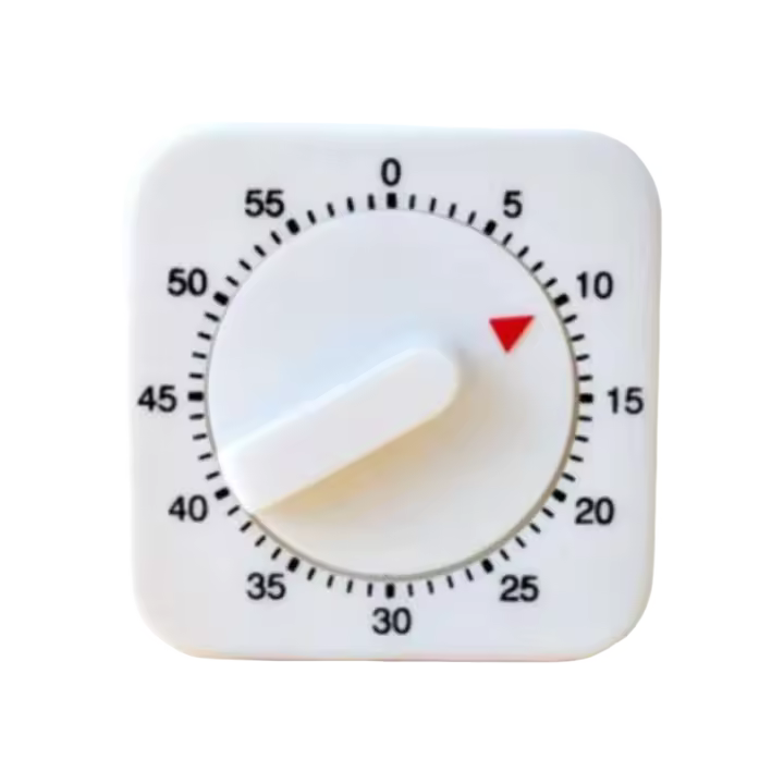 Temporizador nical cuadrado blanco con alarma de cuenta regresiva de 60 minutos para herramientas de horneado en casa de cocina - 1