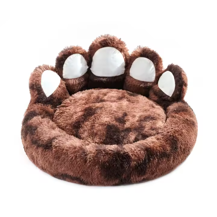 Acogedora y cómoda cama de perro con forma de pata para su amigo peludo esponjosa cama de perro estera del gato para dormir caliente espesado - 1