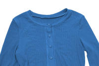 Mono sólido de manga larga BUNO-otoño, sexy, fantasía, cuello redondo, tops con botones, ajustado al cuerpo, para mujer, ropa de noche para discoteca. - details 6
