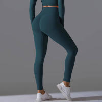 Hamidou-Pantalones deportivos de Yoga para mujer, mallas de cintura alta y caderas ajustadas, glúteos de melocotón, pantalones de Yoga desnudos de cintura alta - details 42
