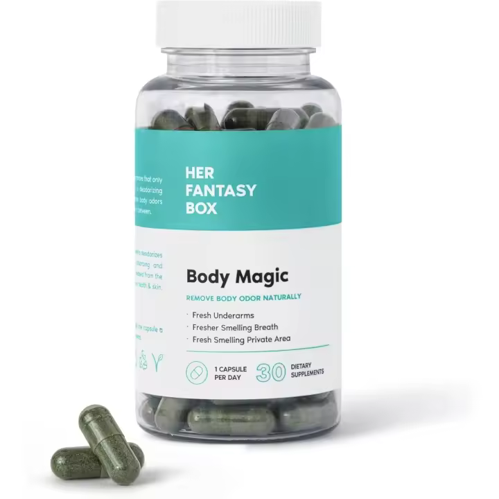Su caja |   Body Magic Chlorophyll 30 cápsulas veganas para desintoxicación, digestión, salud intestinal, apoyo y piel grasa - Energía natural - 1