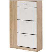 Mueble Zapatero de 3 Puertas para 18-27 Pares de Zapatos Zapatero Moderno con Cajón y Puerta para Salón Entrada Dormitorio 84x30x132 cm Natural - details 0