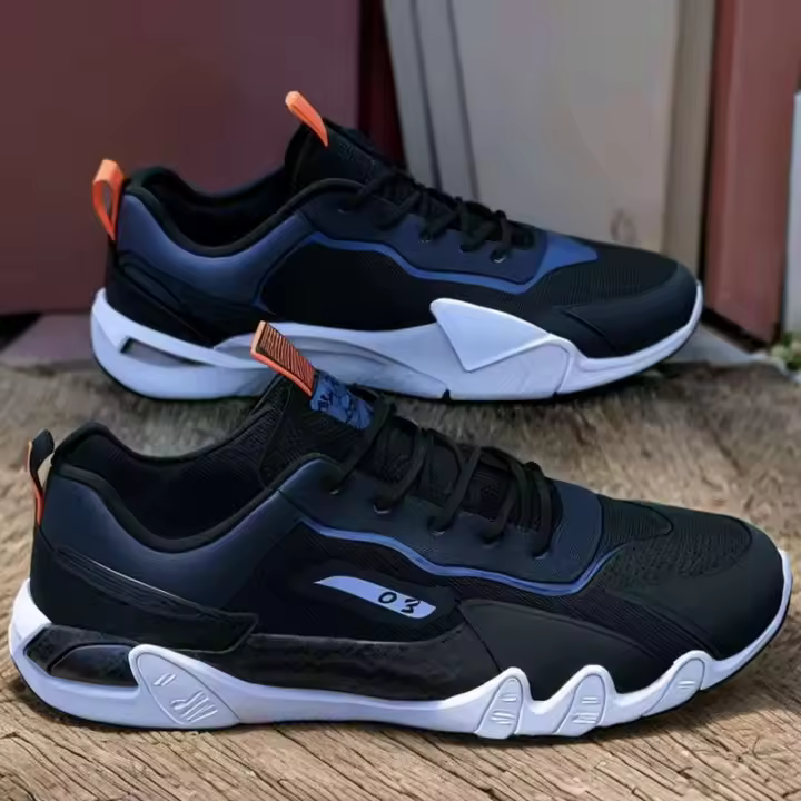 2024 nuevos cien zapatos de cuero para hombre, deportes informales, primavera, transpirables, diseño de punta redonda con absorción de impacto, zapatos para correr - 1