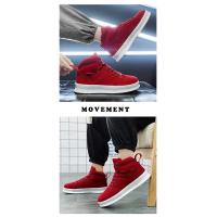 Zapatos de Skate para Hombre Calzado Deportivo Rojo de Gamuza Zapatillas Antideslizantes con Plataforma para Exteriores - details 14
