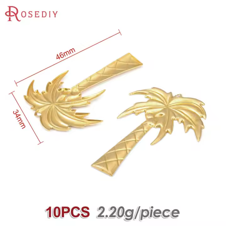 Colgantes de Árbol de Brasso Dorado de 18K Joyería Hazte de Diamantes Falsos y Circonio - 1