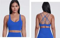SHINBENE-Sujetador deportivo con tirantes, sostén Sexy con relleno y espalda cruzada para entrenamiento de Yoga y gimnasio, Super Cloud, 2,0 - details 18