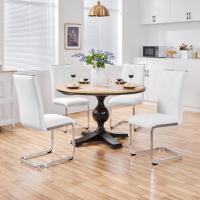 Cocina con respaldo alto, patas metálicas, diseño moderno para salón, oficina, dormitorio, blanco. - details 1