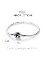 Pulsera de plata de ley 925 con forma de corazón y mariposa para mujer, brazalete de cadena de seguridad, compatible con abalorios originales, joyería - details 5