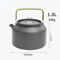 Hervidor de agua portátil de aleación de aluminio para acampar al aire libre cocina de Picnic capacidad de 0,8 L y 1,1 L - details 3