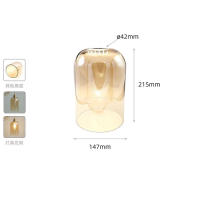Reemplazo de pantalla de lámpara de vidrio Vintage E27, patrón de linterna de piña de diamante, cubierta de vidrio amarillo para iluminación colgante de arte, 42mm, E26 - details 20