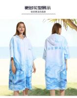 Poncho con Capucha de Secado Rápido Toalla de Natación Absorbente para Adultos Estilo de Cremallera - details 29