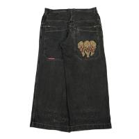 Vaqueros sueltos, estampados vintage para hombre, ropa de calle hip hop gótica, pantalones informales Harajuku para hombre - details 6