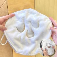 Toalla de compresión caliente de algodón, compresa húmeda, toalla facial al vapor, mascarilla para el cuidado de la piel, limpia los poros de la piel, compresa caliente hidratante - details 2