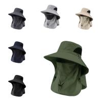 Máscara de escote a la moda para hombre, sombrero para el sol, máscara facial de malla, sombrero de cubo para crema solar, sombrero de trabajo de jardín de ala ancha, cubierta de verano, gorra para la cara de verano - details 0