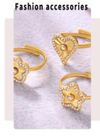 Elegante Anillo de Ovalado Recorte Placa Cubic Zirconia Anillo de Boda Mujeres Joyería Fina Metal Anillo de Acero Inoxidable - details 8