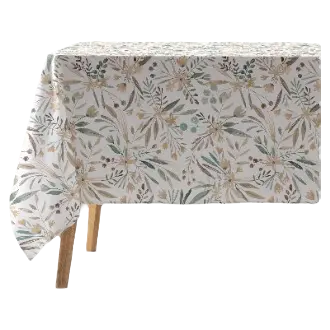 GAMUSI - Mantel antimanchas impermeable Breezy algodón tacto tela caída natural rectangular/cuadrado - 1