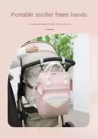 Bolsas de pañales para mamá, bolsa colgante para cochecito de bebé, mochilas de pañales de gran capacidad con cambiador - details 8