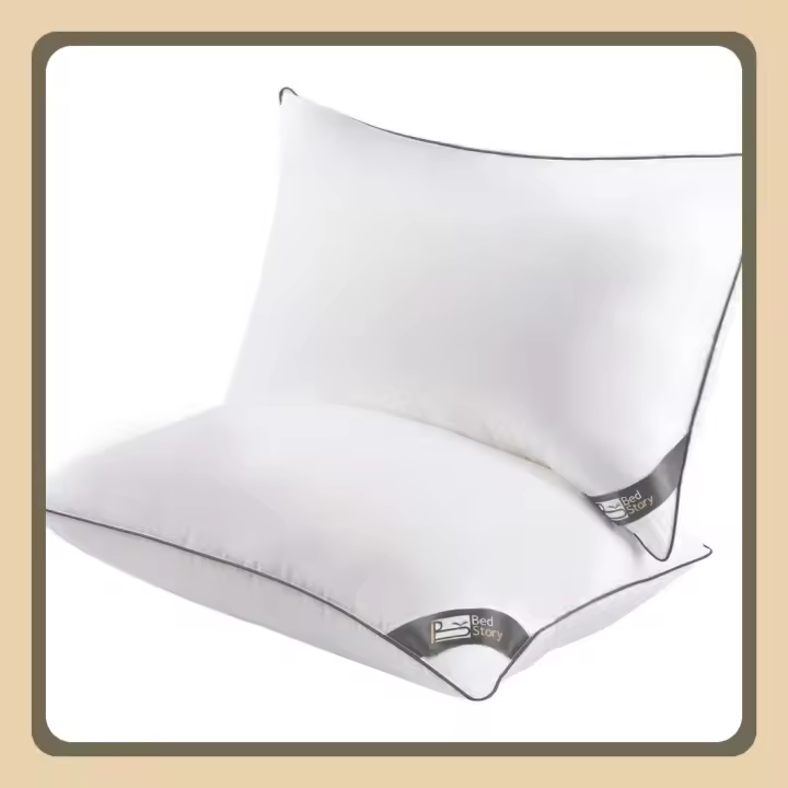 Almohada de 50 x 70 – Lote de 2 Unidades, antiácaros, hipoalergénica, Relleno de 100% Fibra de poliéster, Ultra Confort Mullido y excelente Apoyo - 1