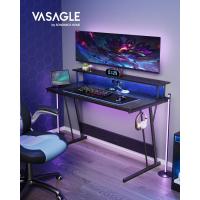 Mesa de Juegos con Luces LED y Enchufes Tamaño 60 x 120 x 76cm Elegancia Rústica Marrón - details 23