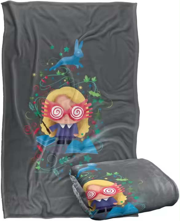 Manta de franela gruesa de tacto sedoso de Harry Potter, Luna Lovegood, Chibi, se adapta a sofá cama, viajes, todas las estaciones, regalo - 1